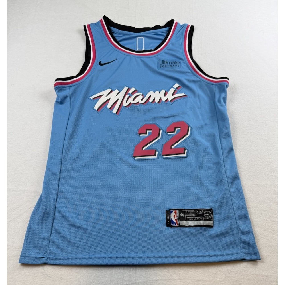 Authentic Nike Miami Heat Jimmy Butler #22 NBA Jersey Men's Size 44 Blue Vice